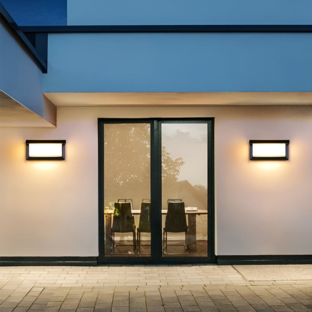 Rectangular Outdoor Wall Lights Waterproof Modern Solar Light