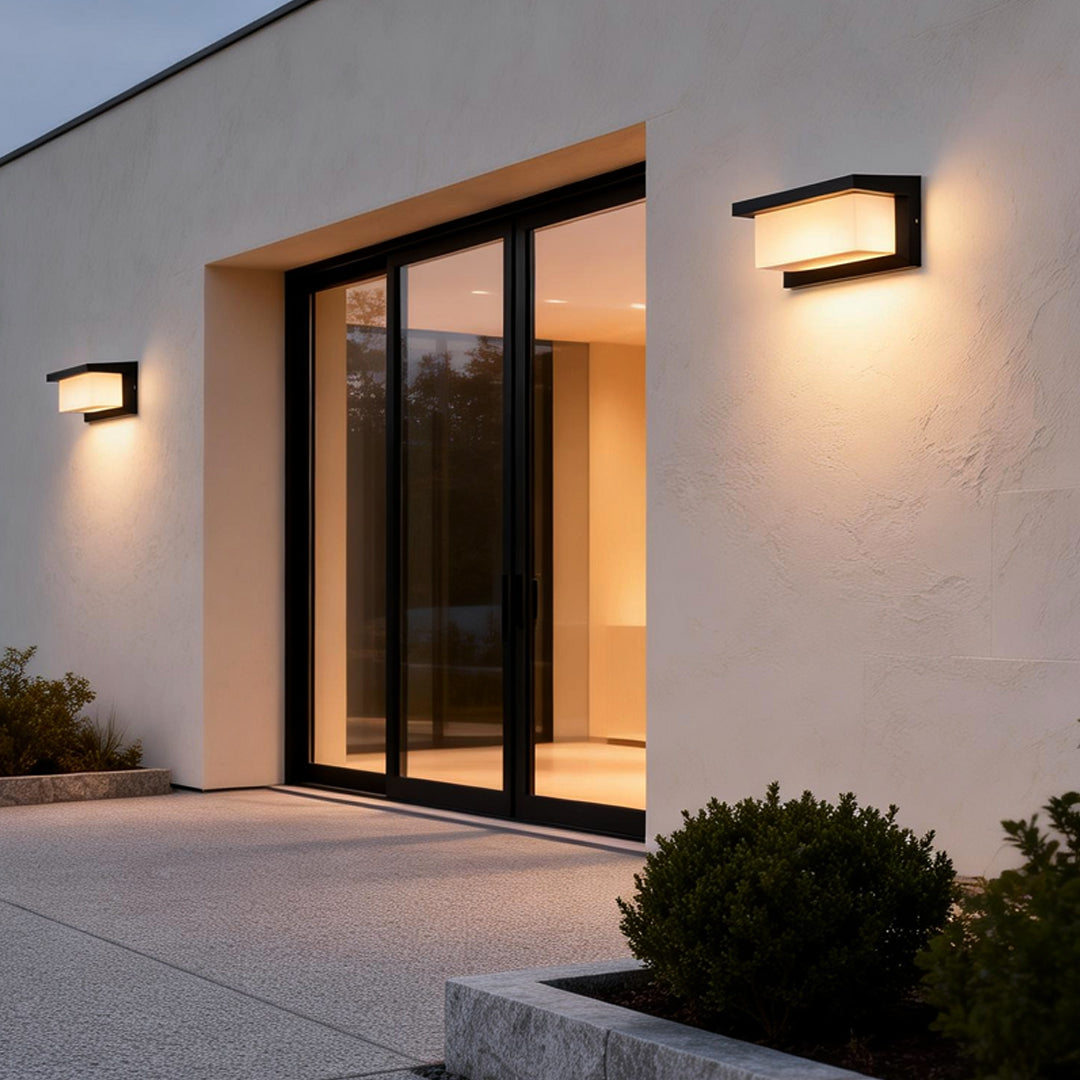 Rectangular Outdoor Wall Lights Waterproof Modern Solar Light