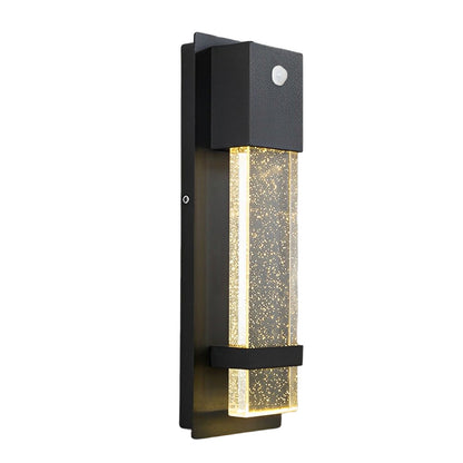 Rectangular Outdoor Wall Lights Minimalist Bubble Glass LED Light