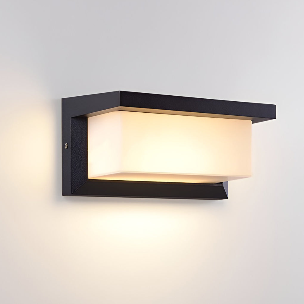 Rectangular Outdoor Wall Lights Waterproof Modern Solar Light