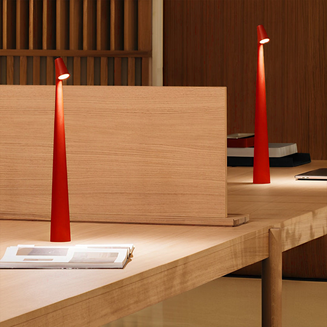 Cone-Shaped Table Lamp Dimmable – Modern LED Metal Accent Light for Bedroom & Home Office