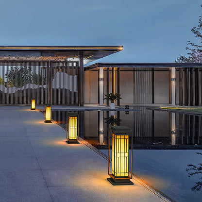 Asian Inspired Solar Path Lights Elegant Retro LED Decor for Outdoor Spaces