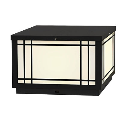 Square Pillar Light Vintage Grille Waterproof LED Light