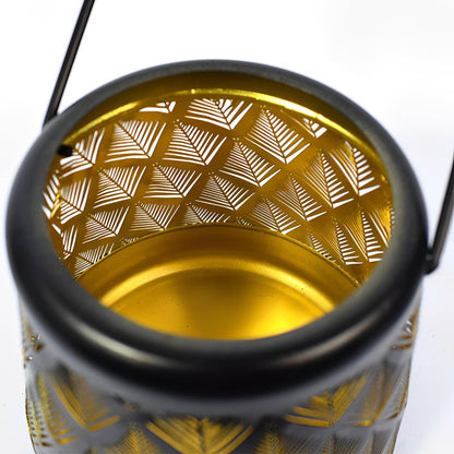Retro Iron Mesh Solar Lanterns 2PCS LED Outdoor Hanging Lights