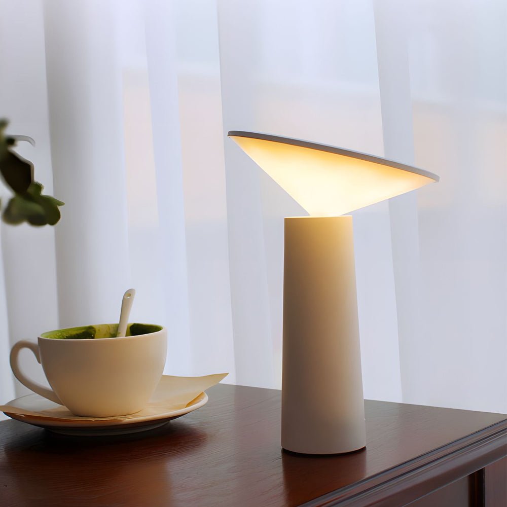 Rotatable LED Torch Downlight Table Lamp – USB-Charging Nordic Desk Light for Bedroom & Office