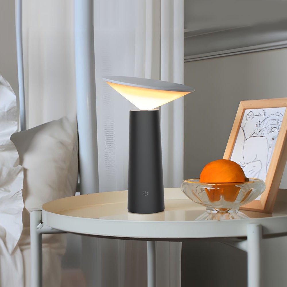 Rotatable LED Torch Downlight Table Lamp – USB-Charging Nordic Desk Light for Bedroom & Office