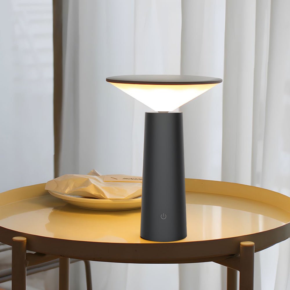 Rotatable LED Torch Downlight Table Lamp – USB-Charging Nordic Desk Light for Bedroom & Office