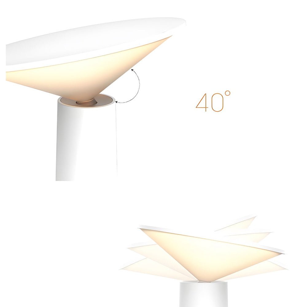 Rotatable LED Torch Downlight Table Lamp – USB-Charging Nordic Desk Light for Bedroom & Office