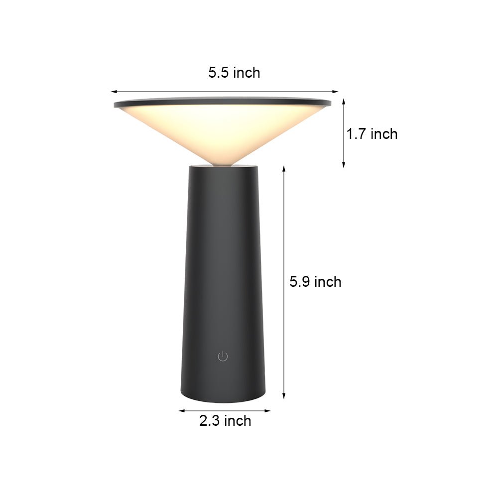 Rotatable LED Torch Downlight Table Lamp – USB-Charging Nordic Desk Light for Bedroom & Office