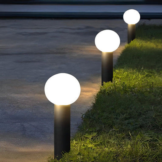 Round Bollard Lights Elegant Spherical Lampshade LED Light
