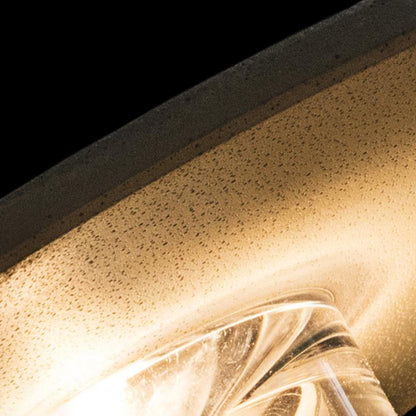 Round Exterior Wall Lights Gray Concrete LED Landscape Lighting