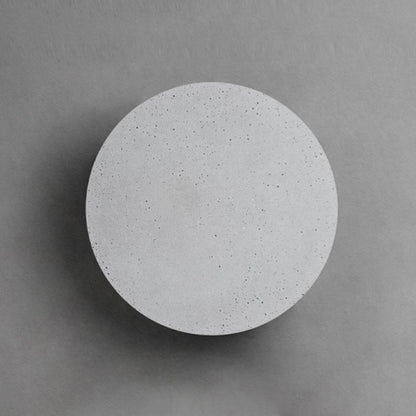 Round Exterior Wall Lights Gray Concrete LED Landscape Lighting