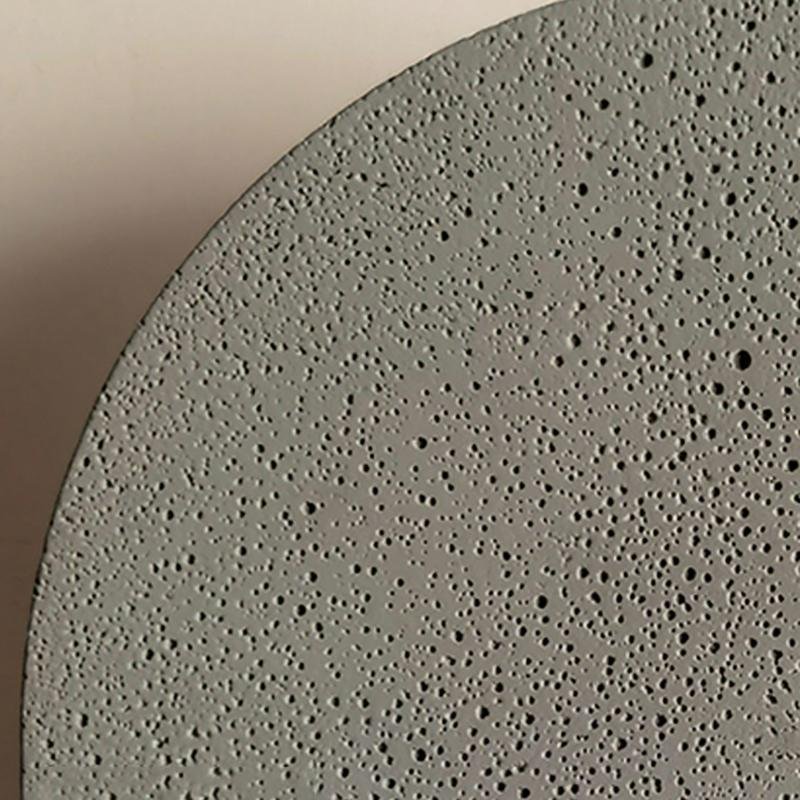 Round Exterior Wall Lights Gray Concrete LED Landscape Lighting