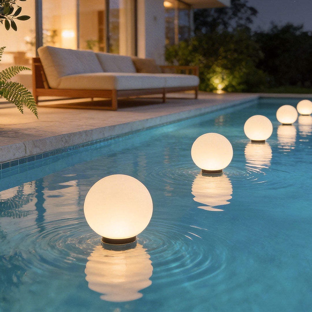 Acrylic Moon-Shaped Round Landscape Lighting Waterproof Modern Style