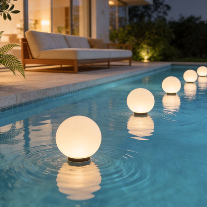 Acrylic Moon-Shaped Round Landscape Lighting Waterproof Modern Style
