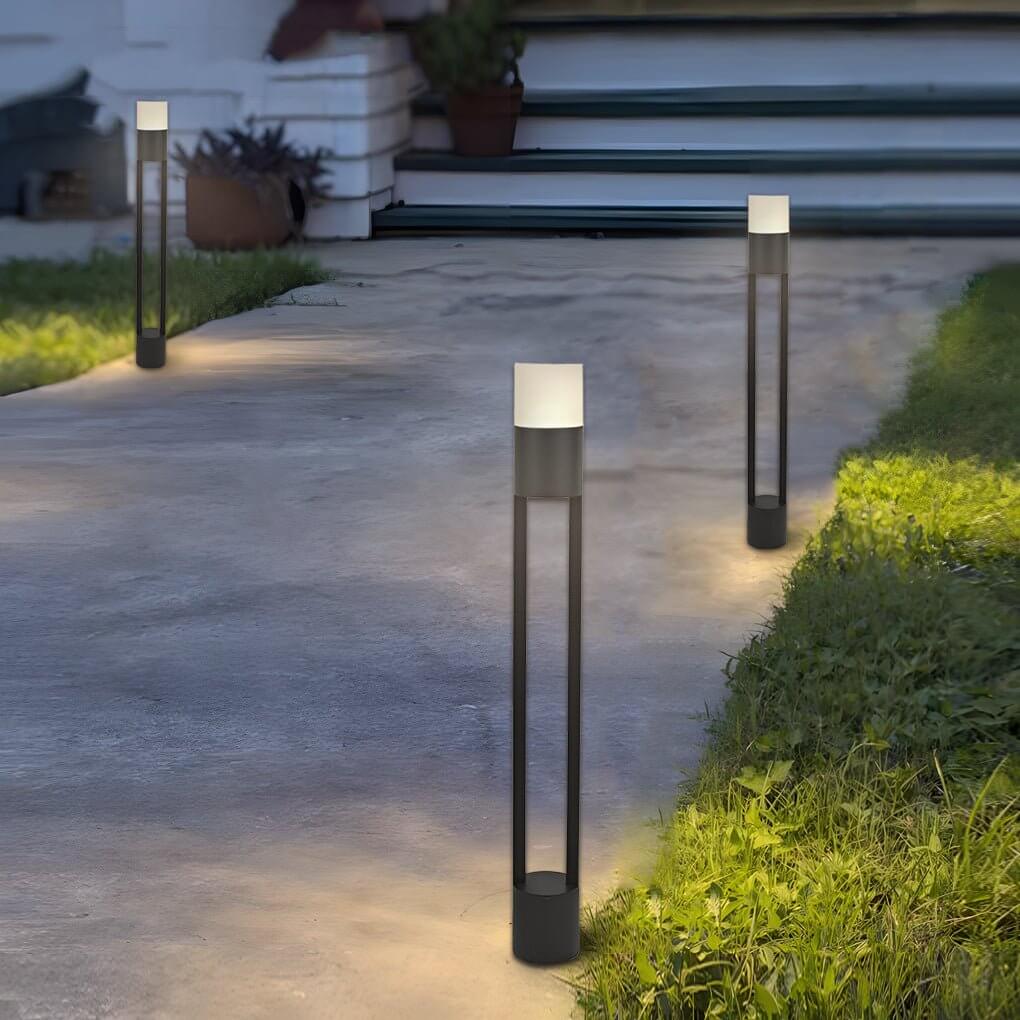 Exterior Bollard Light Fixtures Minimalist LED Landscape Lighting