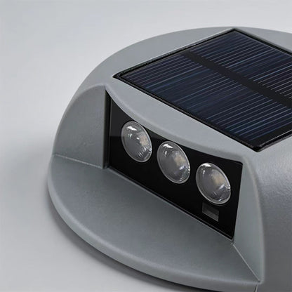 Round Outdoor Deck Light Waterproof Solar LED Light