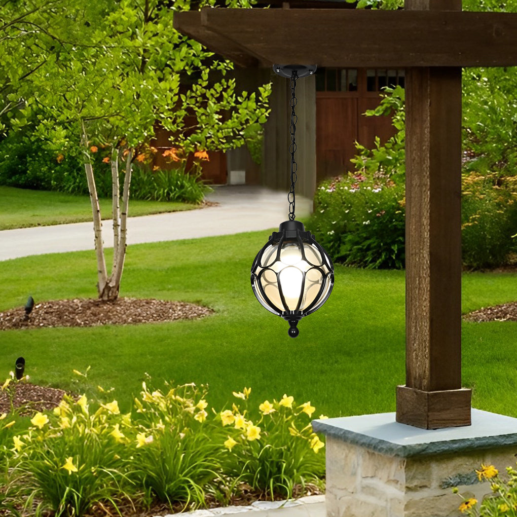 Round Outdoor Hanging Lights Aluminum Waterproof Outdoor Light