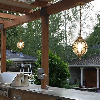 Round Outdoor Hanging Lights Aluminum Waterproof Outdoor Light
