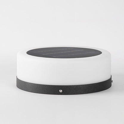 Round Pillar Lights Minimalist Solar-Powered Garden Light