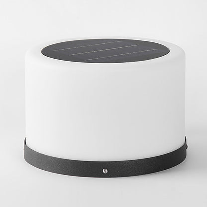 Round Pillar Lights Minimalist Solar-Powered Garden Light