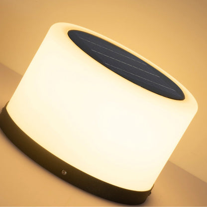 Round Pillar Lights Minimalist Solar-Powered Garden Light