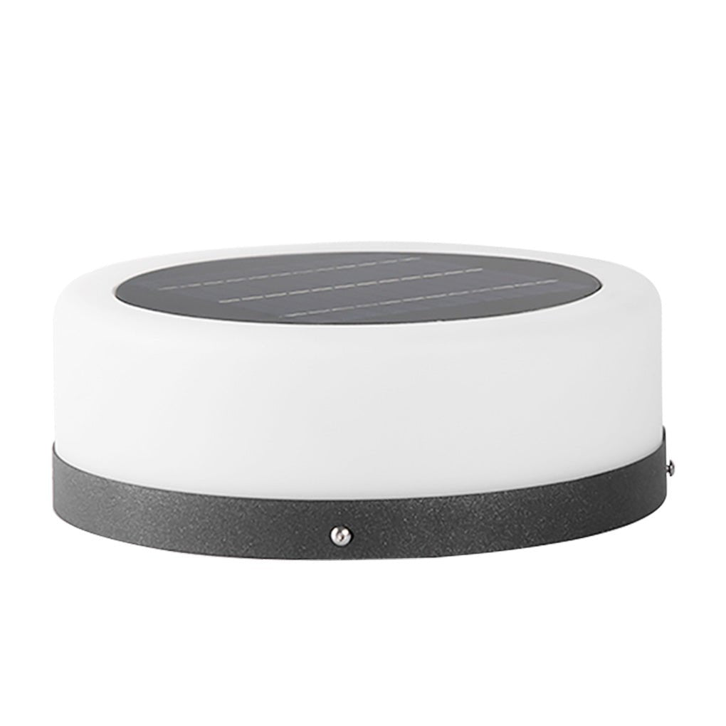 Round Pillar Lights Minimalist Solar-Powered Garden Light