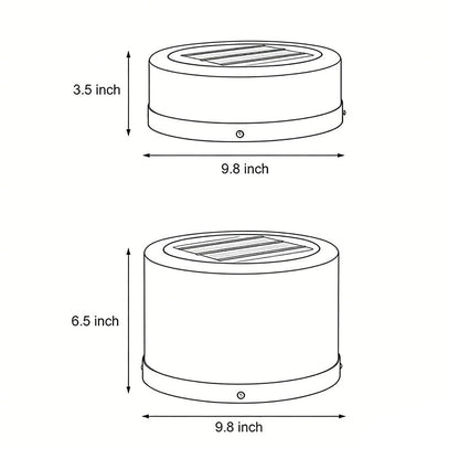 Round Pillar Lights Minimalist Solar-Powered Garden Light