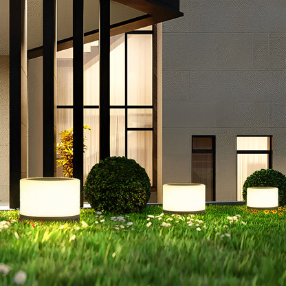 Round Pillar Lights Minimalist Solar-Powered Garden Light