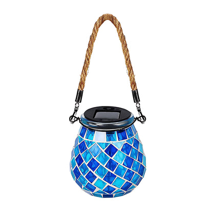 Colored Landscape Lights Solar Glass Mosaic Cup Lamp