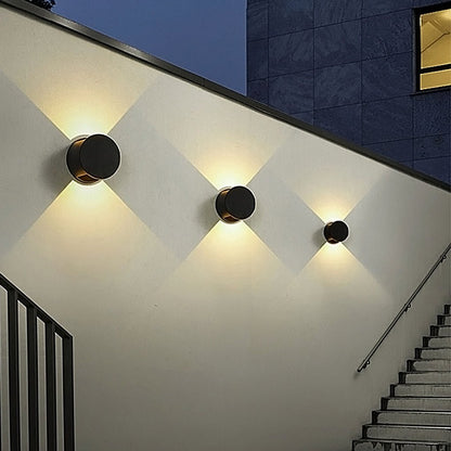 Up and Down Wall Lights Round Waterproof LED Light