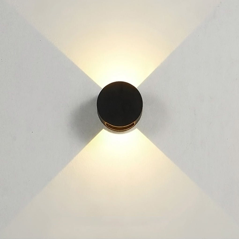 Up and Down Wall Lights Round Waterproof LED Light