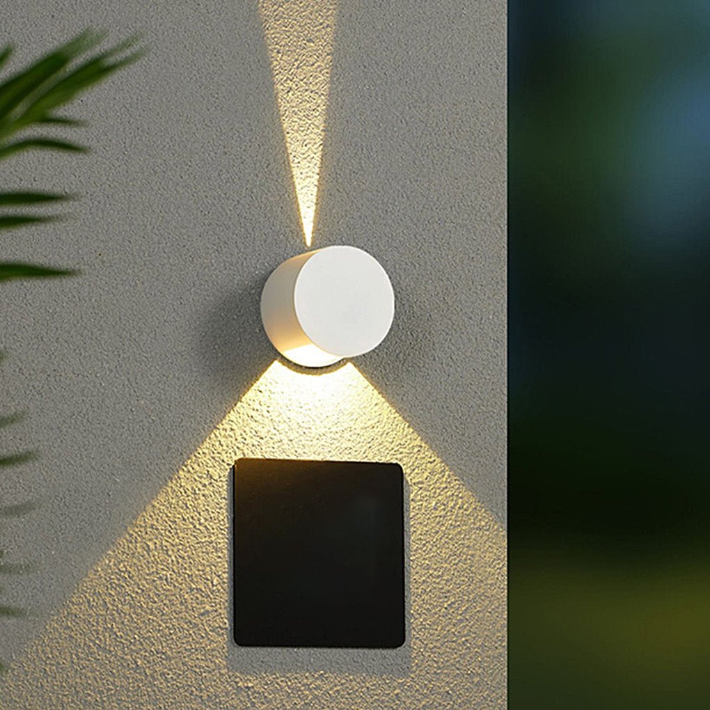 Up and Down Wall Lights Round Waterproof LED Light