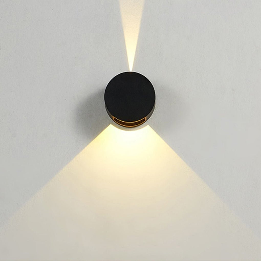 Up and Down Wall Lights Round Waterproof LED Light