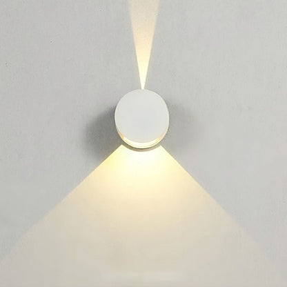 Up and Down Wall Lights Round Waterproof LED Light