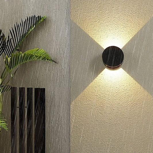 Up and Down Wall Lights Round Waterproof LED Light