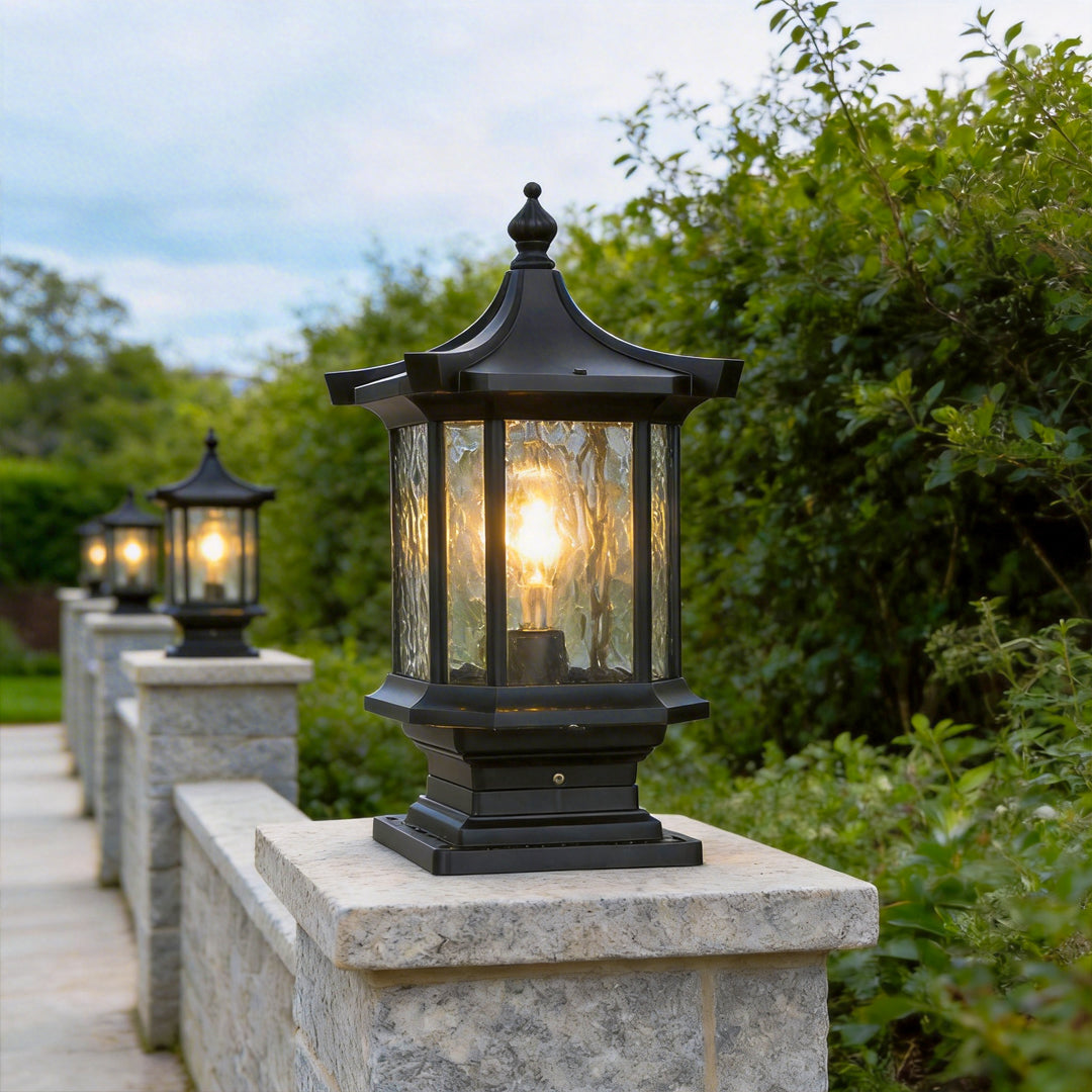 Lantern Pillar Lights European-Style Vintage Outdoor Pier Mount Light