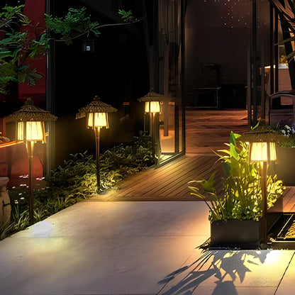 Bamboo Pendant Light Farmhouse Modern Atmosphere Lawn Light