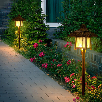 Bamboo Pendant Light Farmhouse Modern Atmosphere Lawn Light