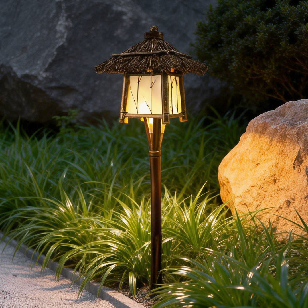 Bamboo Pendant Light Farmhouse Modern Atmosphere Lawn Light
