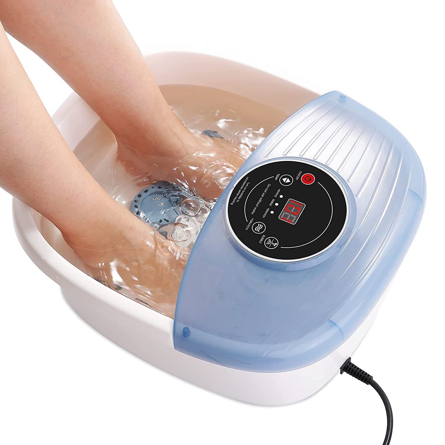 Foot Spa Bath Massager with Heat & Bubbles - Temperature Controlled Foot Soak Tub with Vibration