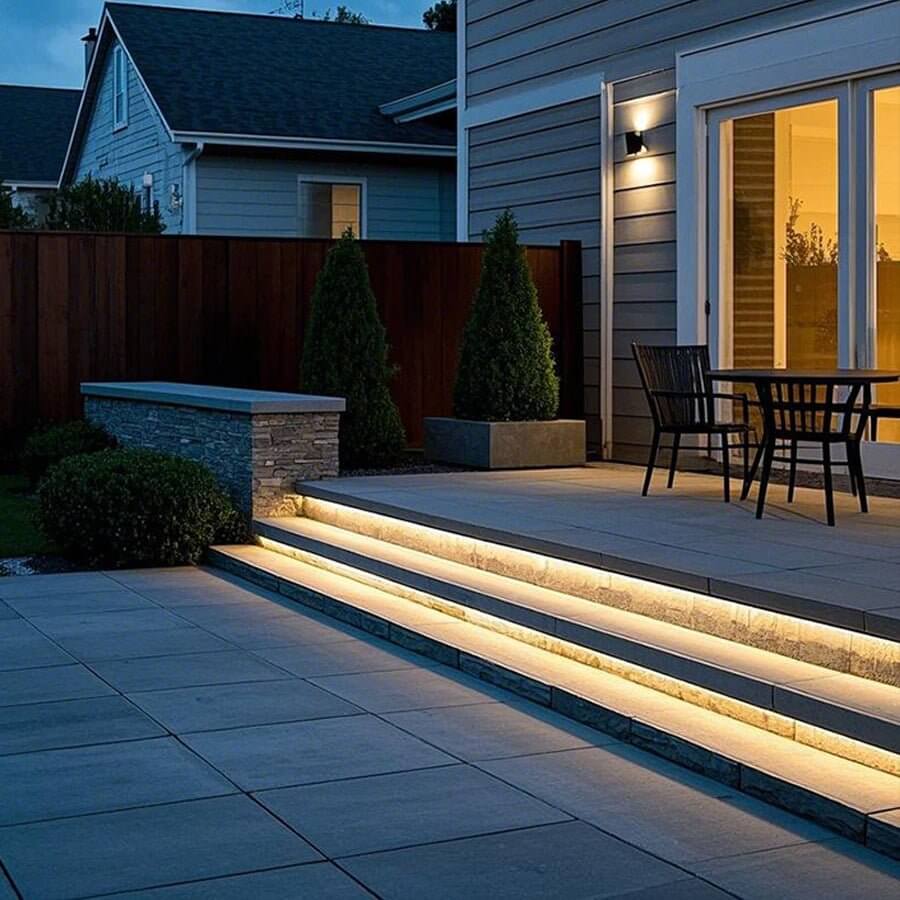 Seamless Corner-Mount LED Strip Light Industrial Style Silicone Lighting