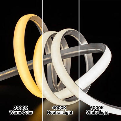 Seamless Corner-Mount LED Strip Light Industrial Style Silicone Lighting