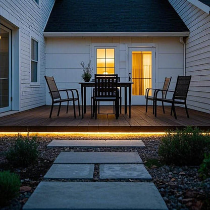 Seamless Corner-Mount LED Strip Light Industrial Style Silicone Lighting