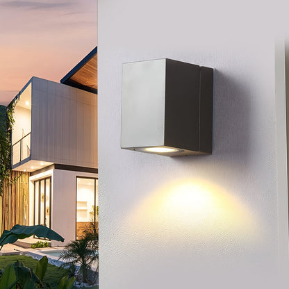 Sensor Wall Lights Outdoor Black Waterproof LED Square Light