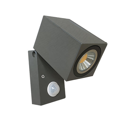 Sensor Wall Lights Outdoor Black Waterproof LED Square Light