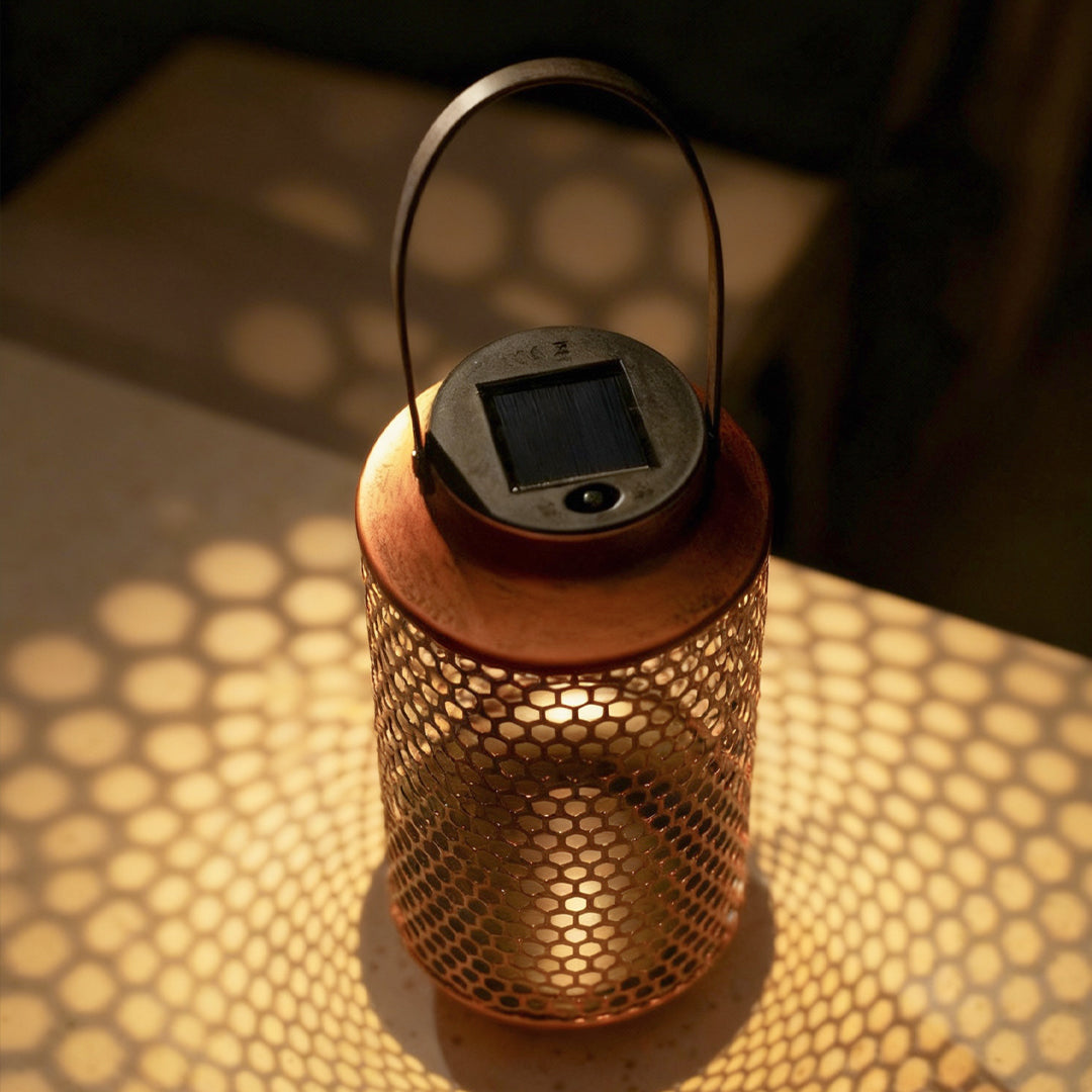 Portable Solar Lantern Retro Iron Art Ambience Light