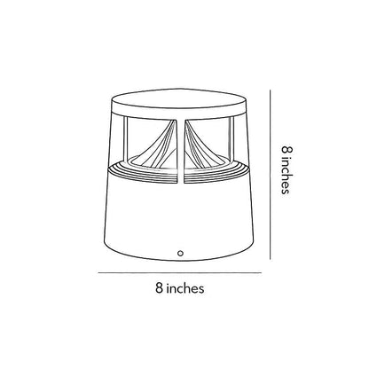 Short Bollard Light Volcano Cob Lawn Aluminum Light