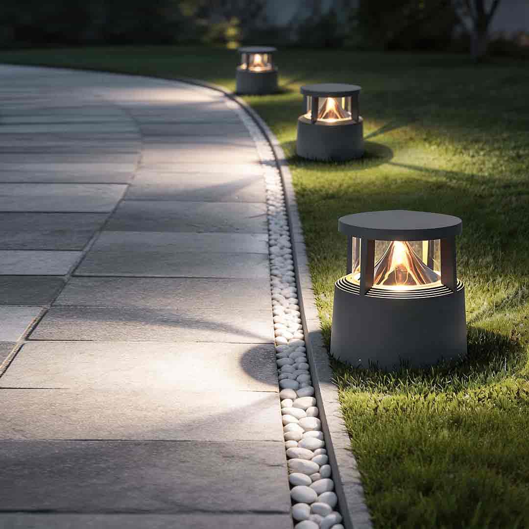 Short Bollard Light Volcano Cob Lawn Aluminum Light