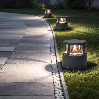 Short Bollard Light Volcano Cob Lawn Aluminum Light